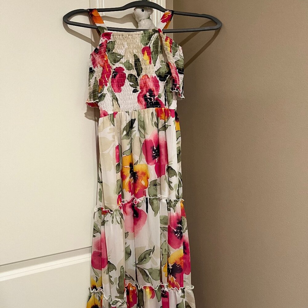 Kids Dress - Floral pattern Cold shoulder [Speechless] Size 8 Kids
